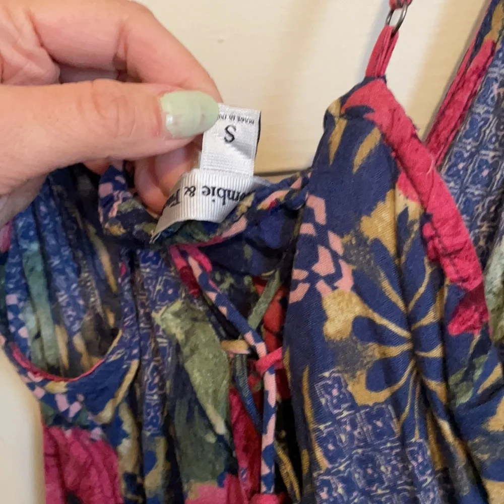 Floral button up sundress A&F Small - Picture 5 of 8
